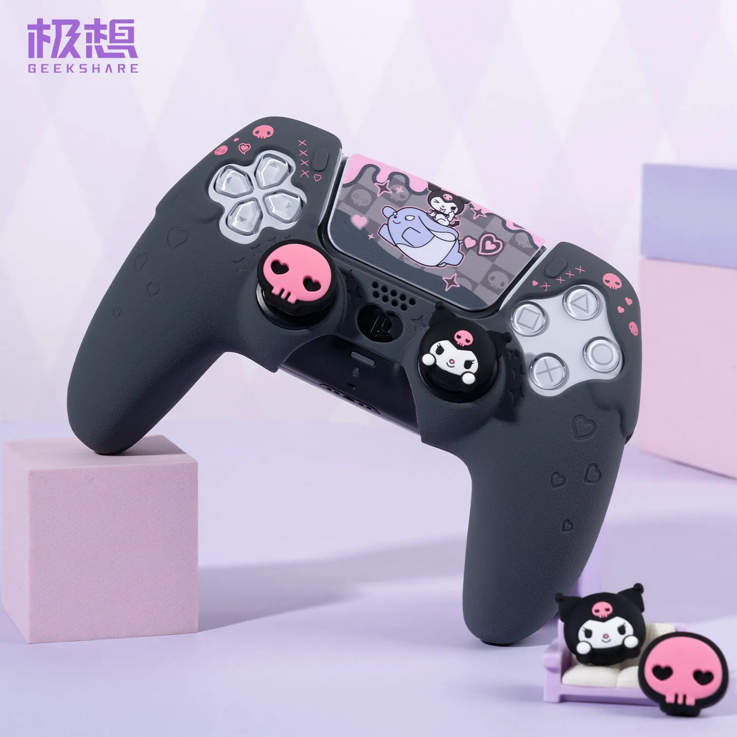 Sanrio Kuromi Ps5 Controller Silicone Cover Anti Slip Protective Case With Cute Thumb Grips Protective Cas For Ps5 Nspro