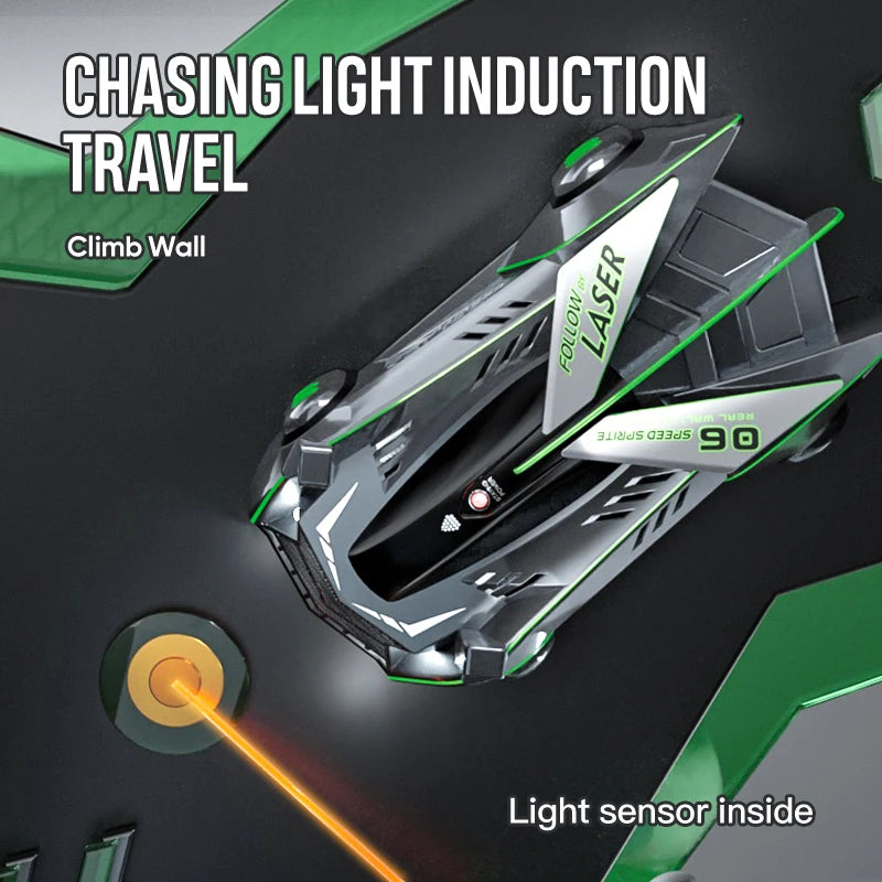Light-Chasing Wall-Climbing Car, Infrared Sensor Remote Control Car, Wall-Climbing Car, Four-Wheel Drive Car, Toy Racing Car,