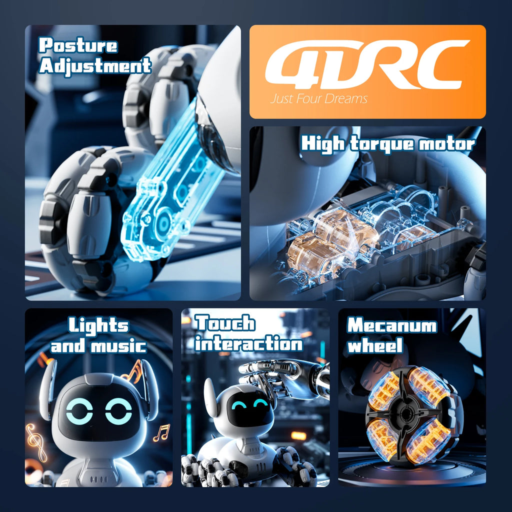 8WD Intelligent Remote Control Robot Dog Touch-sense Music Stunt RC Car Electric Radio Control
