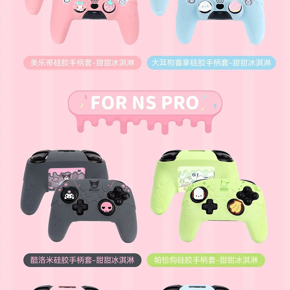 Sanrio Kuromi Ps5 Controller Silicone Cover Anti Slip Protective Case With Cute Thumb Grips Protective Cas For Ps5 Nspro