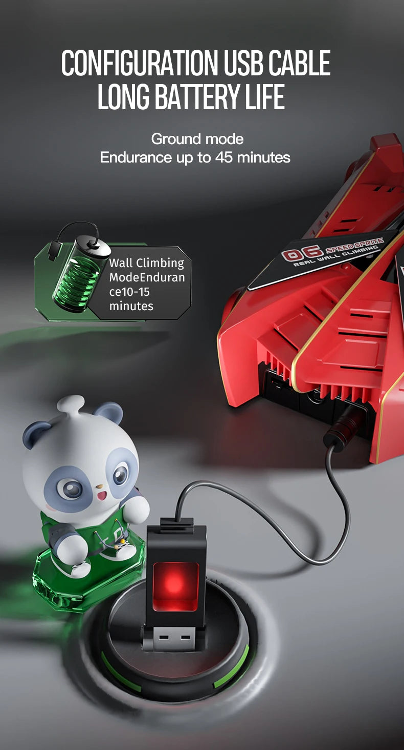 Light-Chasing Wall-Climbing Car, Infrared Sensor Remote Control Car, Wall-Climbing Car, Four-Wheel Drive Car, Toy Racing Car,