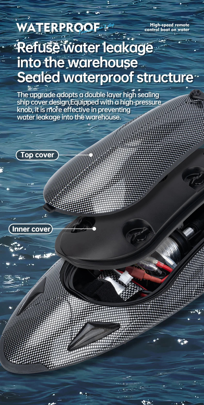 Fy011 RC Boat Electric Speedboat Racing Water Toy 2.4G Boat High-speed Turbojet Remote Control Boat