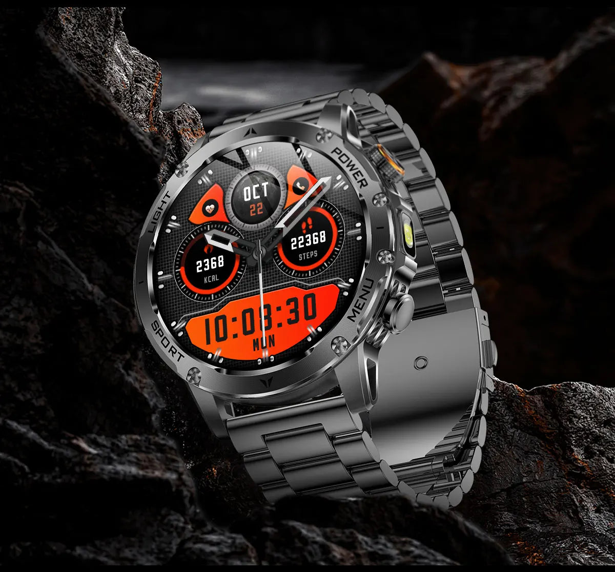 2025 1000mAh Super Capacity Battery 1.7-inch Large Screen Bluetooth Call IP68 Waterproof