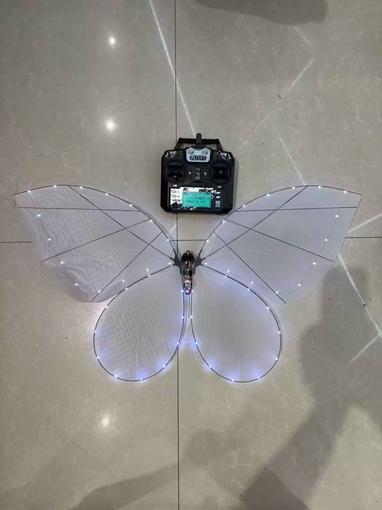 Magical LED RC Butterfly Drone Flying Bionic Insect Toy with Colorful Wings,
