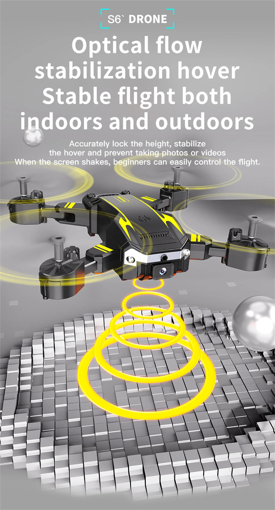 New Hot Sell S6 Drone Profesional 8k 4K HD Camera Optical Flow 5G Control Screen Obstacle Avoidance