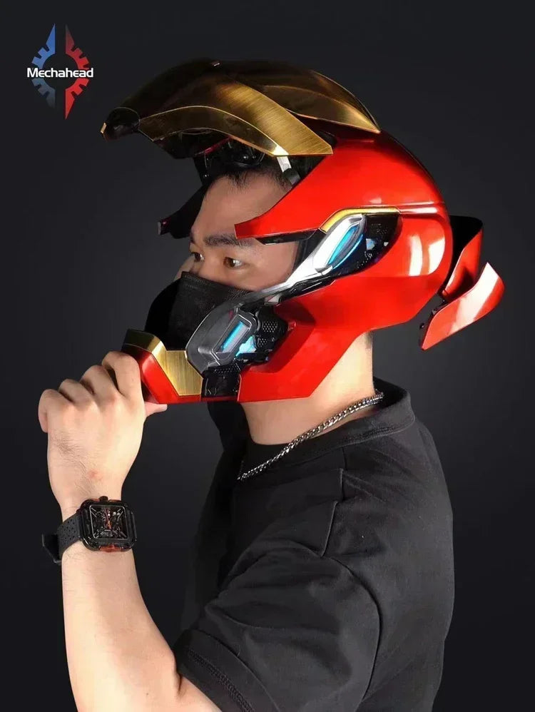 Marvel Iron Man RC Mk50 Wearable Voice-Activated Helmet Collectible Toy Figure