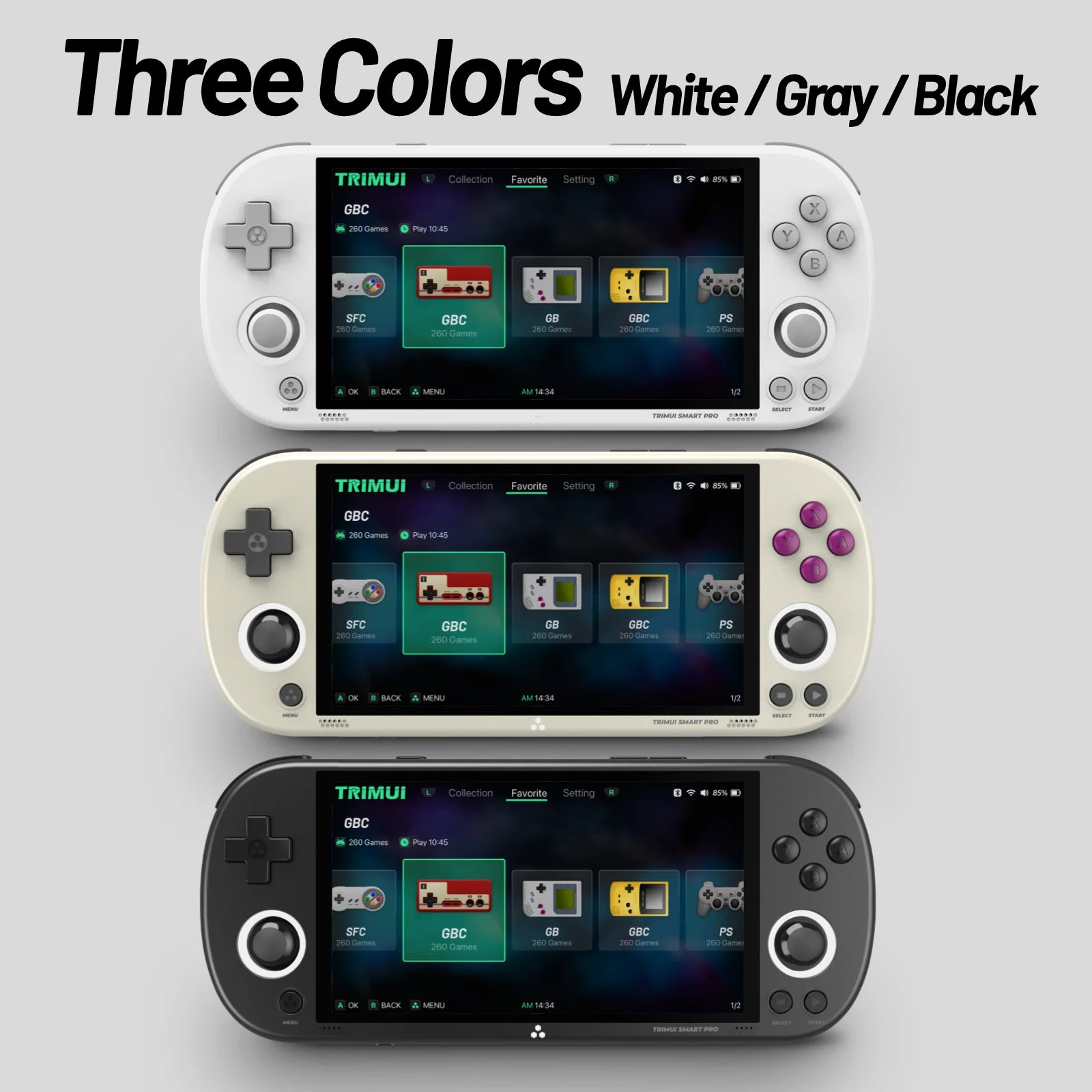 Trimui Smart Pro Handheld Game Console 4.96''IPS Screen Linux System Joystick RGB Lighting  Retro Video