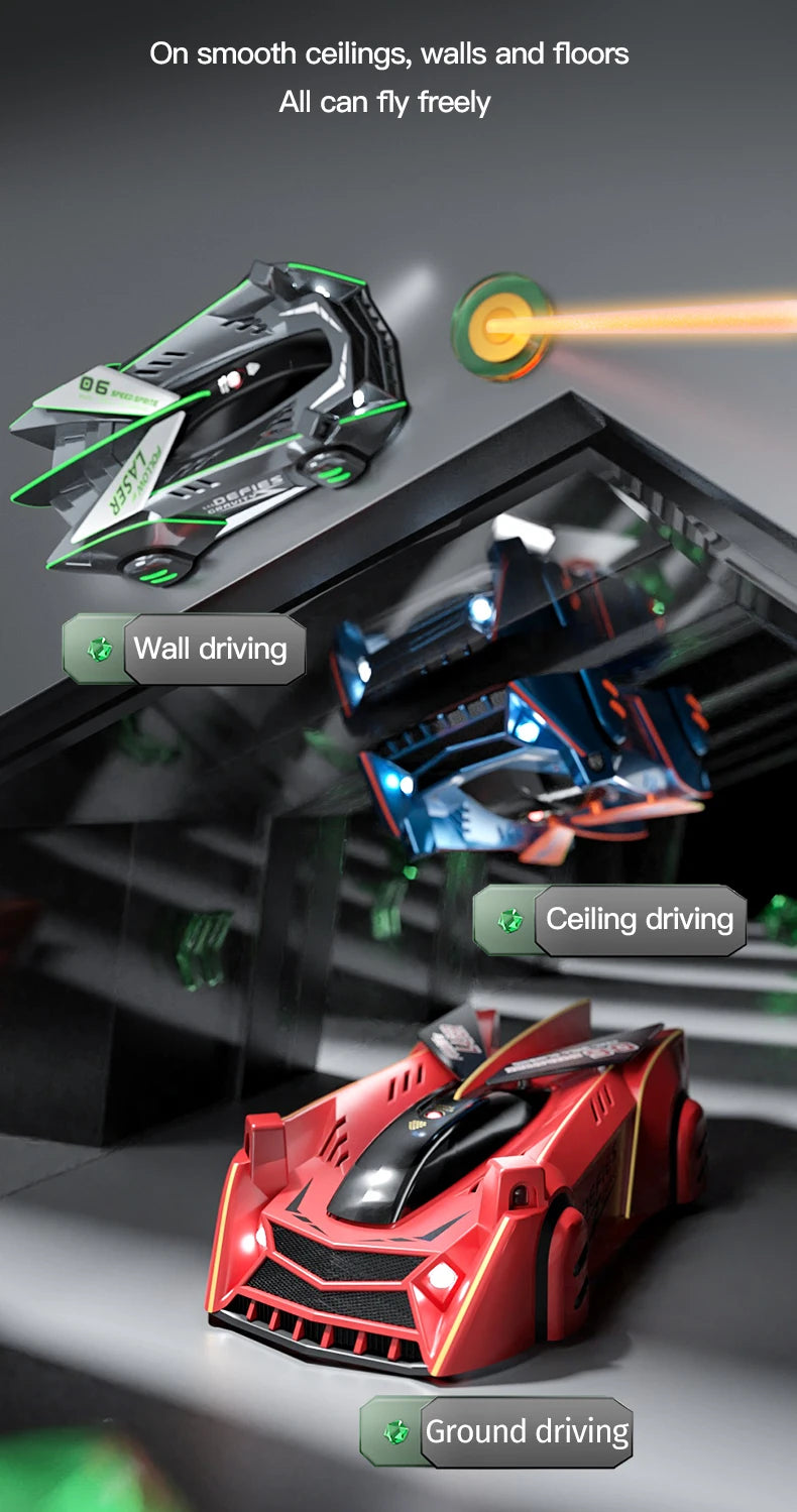 Light-Chasing Wall-Climbing Car, Infrared Sensor Remote Control Car, Wall-Climbing Car, Four-Wheel Drive Car, Toy Racing Car,