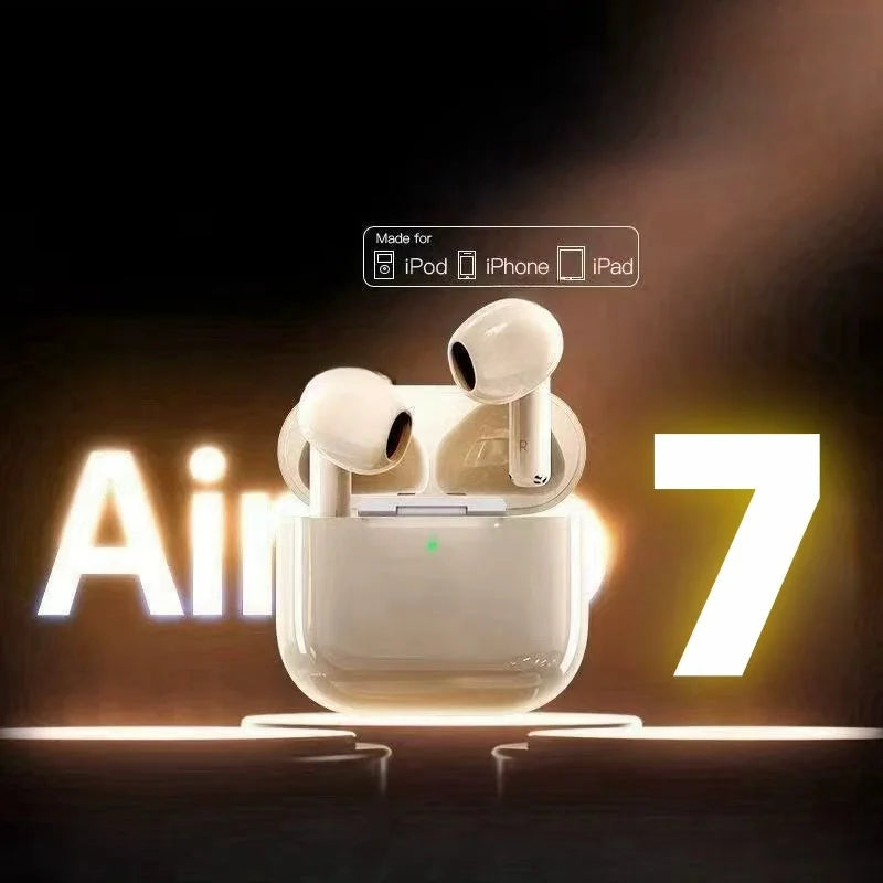 Airs Pro7 TWS Earbuds Bluetooth Wireless Headsets with Siri Pop-up Waterproof Positioning Touch Control Earphones for iOS