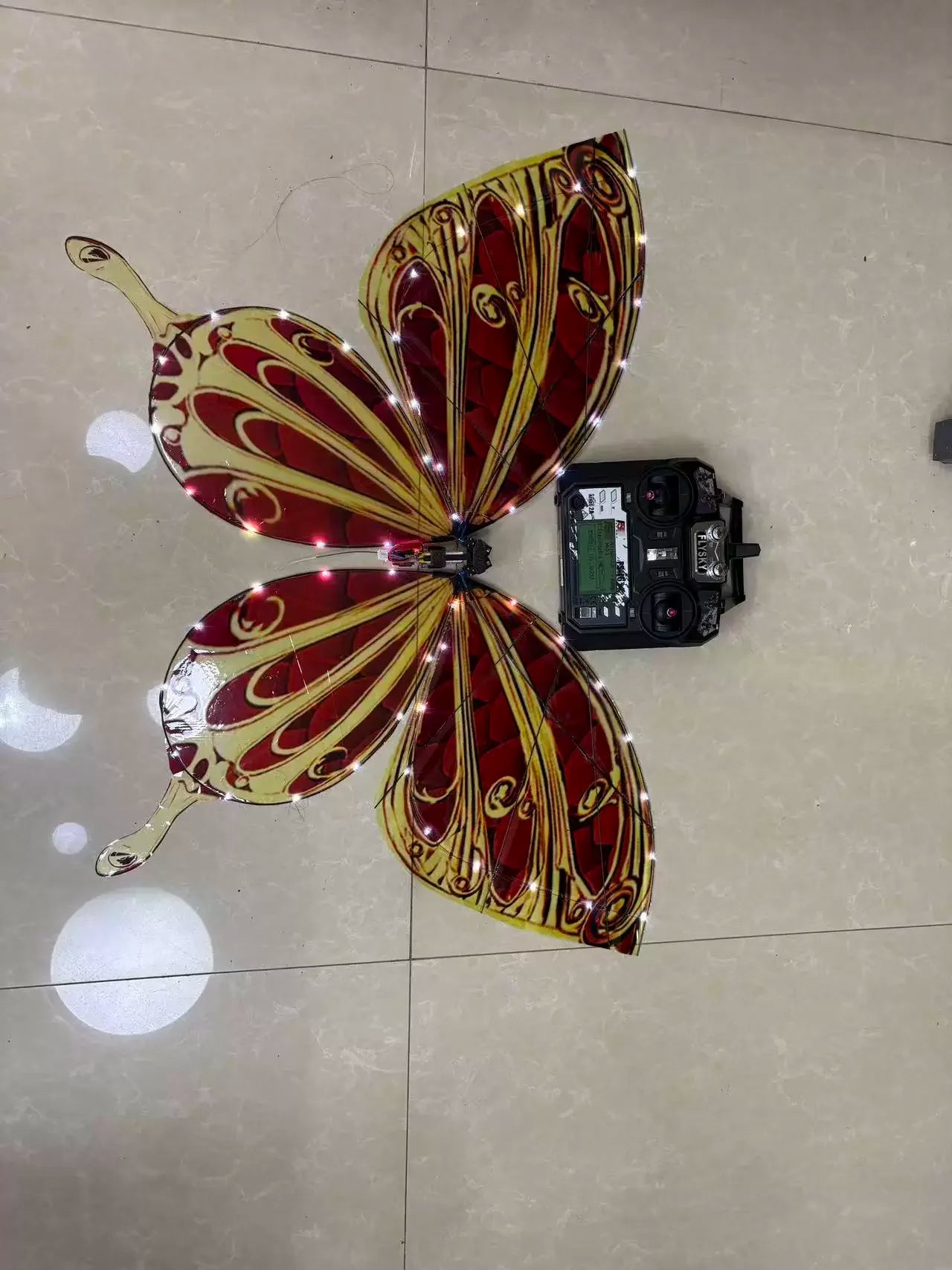 Magical LED RC Butterfly Drone Flying Bionic Insect Toy with Colorful Wings,
