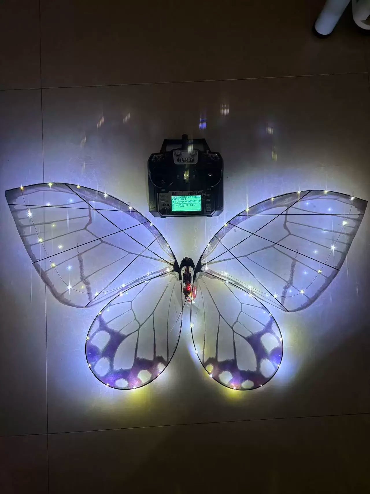 Magical LED RC Butterfly Drone Flying Bionic Insect Toy with Colorful Wings,