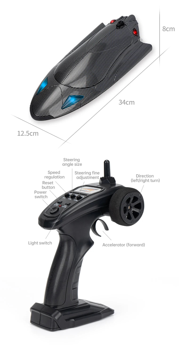 Fy011 RC Boat Electric Speedboat Racing Water Toy 2.4G Boat High-speed Turbojet Remote Control Boat