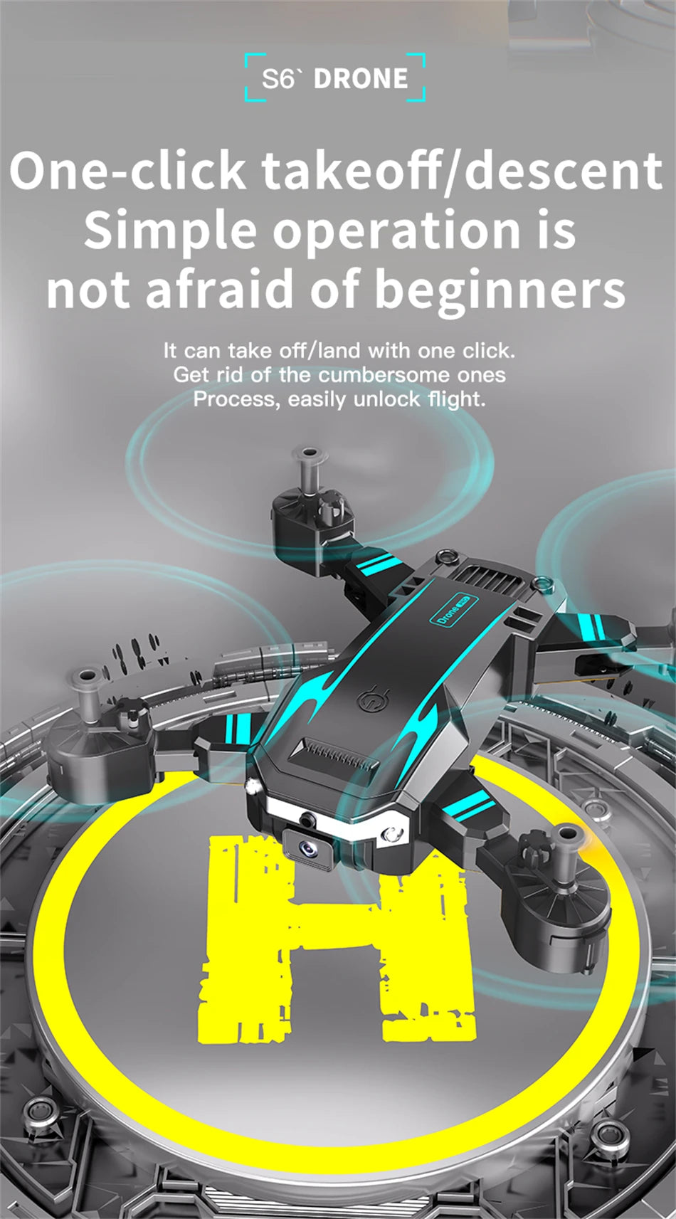 New Hot Sell S6 Drone Profesional 8k 4K HD Camera Optical Flow 5G