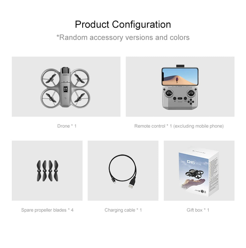 NEW Drones D16 GPS 8K Professional HD 180° Dual Camera 5G WIFI Brushless Motors Obstacle Avoidance FPV Foldable