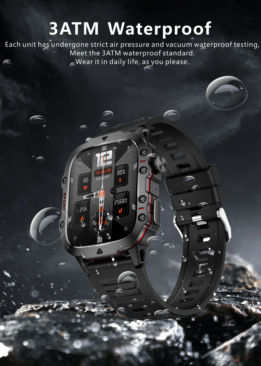 Original Military Men Smart Watches Wireless Call Fitness Clock IP68 Swim Waterproof Sport Smartwatch