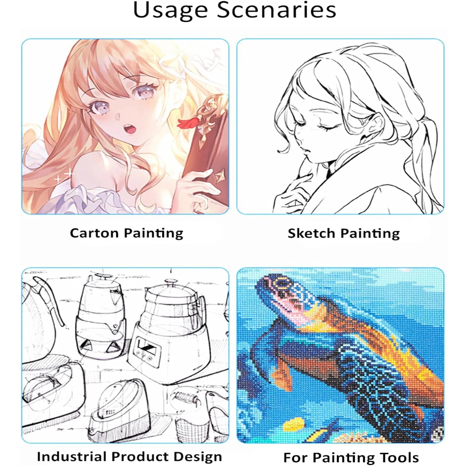 A3 LED Light Pad for Diamond Art,Sketching,Adjustable Brightness,Sketching, Tracing USB Powered Complete Art Light Board Kit