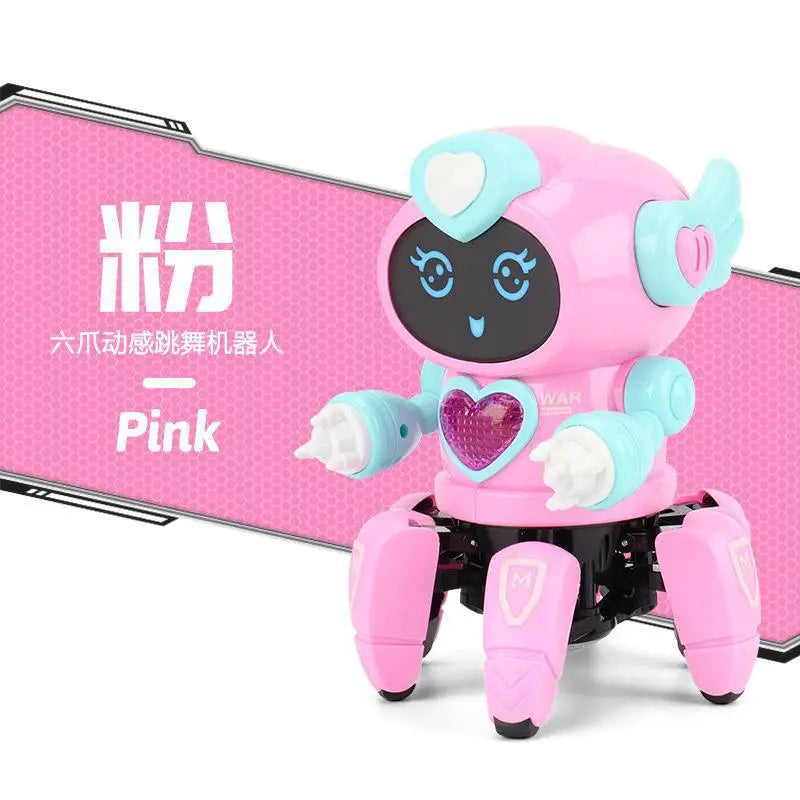 Dance Music 6 Claws Robot Octopus Spider Robots Vehicle Birthday Gift Toys for Children