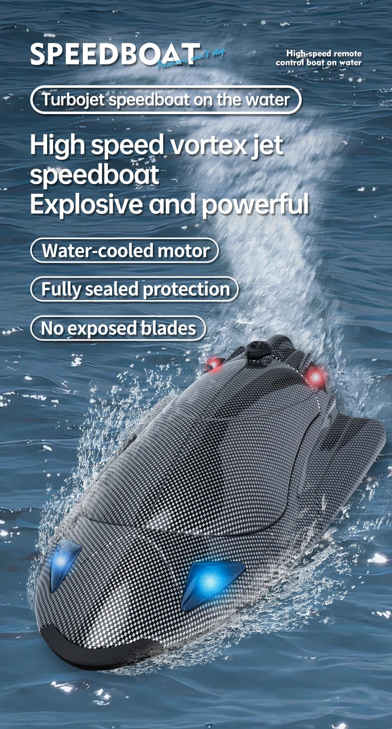 Fy011 RC Boat Electric Speedboat Racing Water Toy 2.4G Boat High-speed Turbojet Remote Control Boat