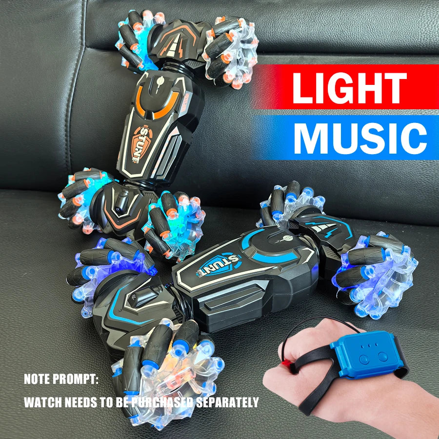 4WD RC stunt car rotation drift 2.4G wireless remote control car children's and boys sound and light toy car