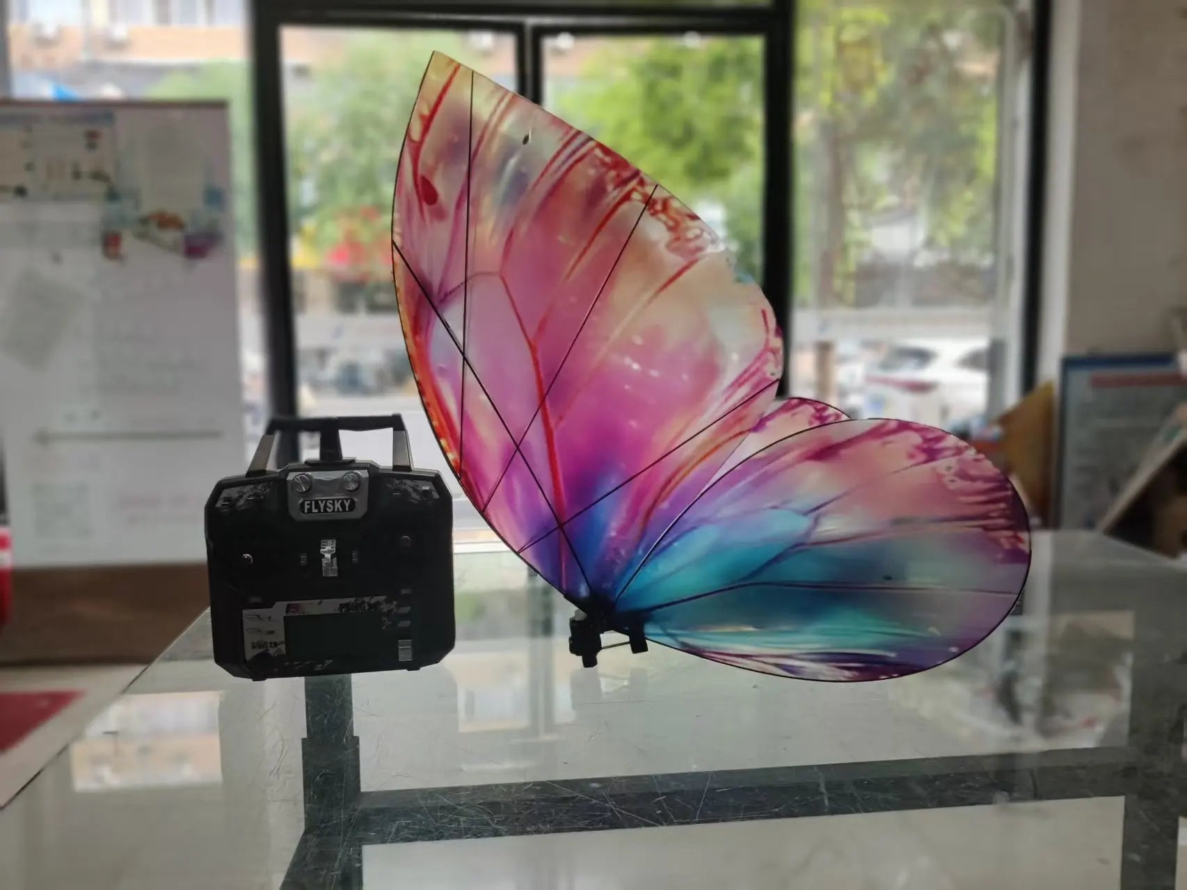 Magical LED RC Butterfly Drone Flying Bionic Insect Toy with Colorful Wings,