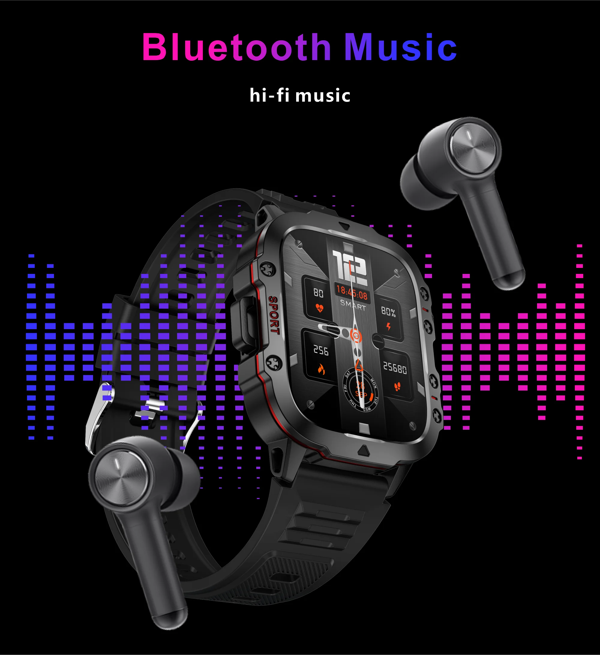 Original Military Men Smart Watches Wireless Call Fitness Clock IP68 Swim Waterproof Sport Smartwatch
