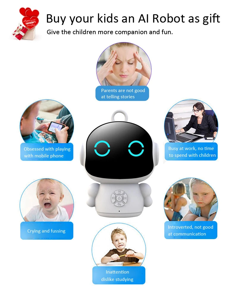 Tuya Smart AI Robot WiFi Early Education Toys for Children Speech Recognition & Voice Interactive