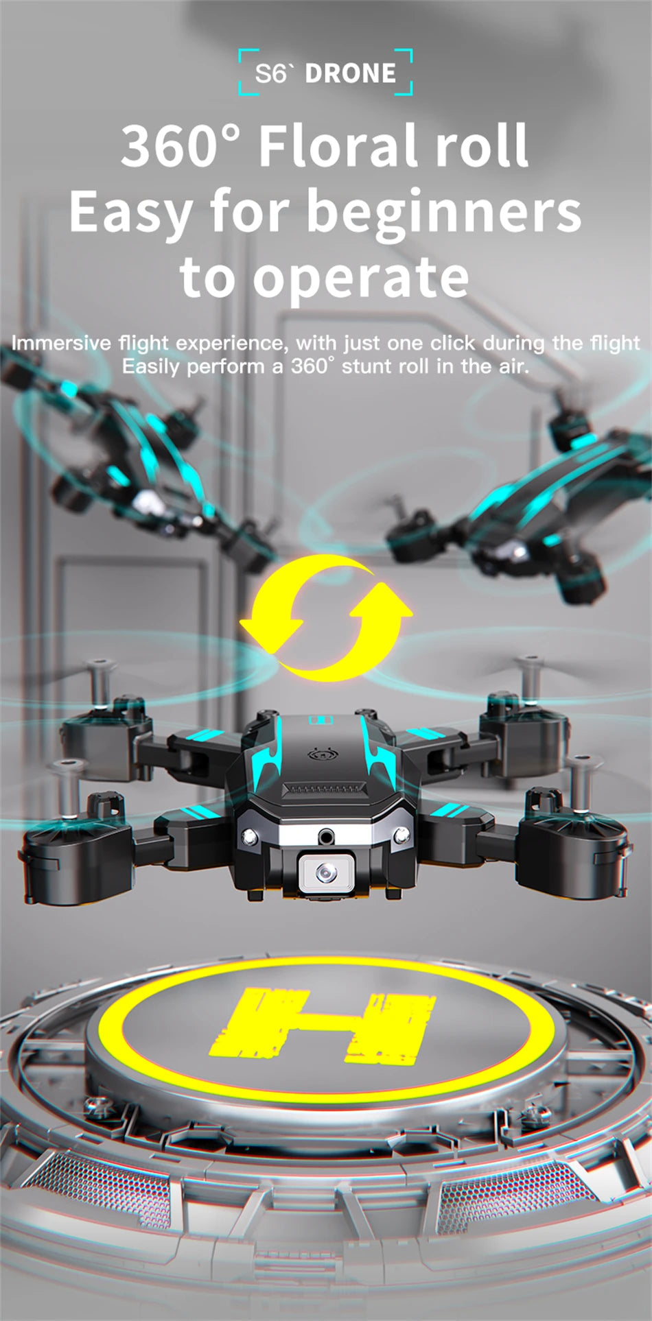 New Hot Sell S6 Drone Profesional 8k 4K HD Camera Optical Flow 5G
