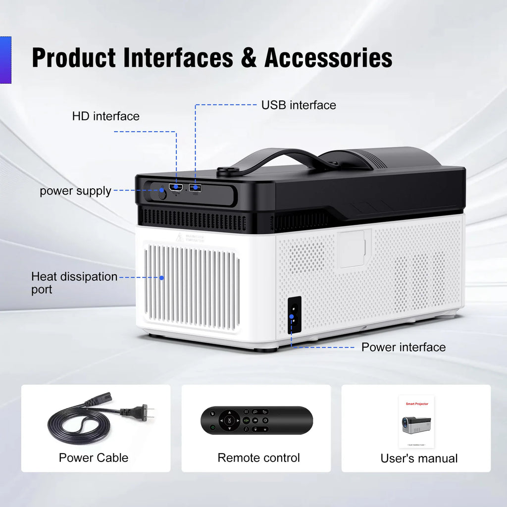 Magcubic HY450 Projector With Ultra Short Throw Auto Offset 1080P 8K Electronic Focus 900 ANSI Air Mouse Voice Assistant H726