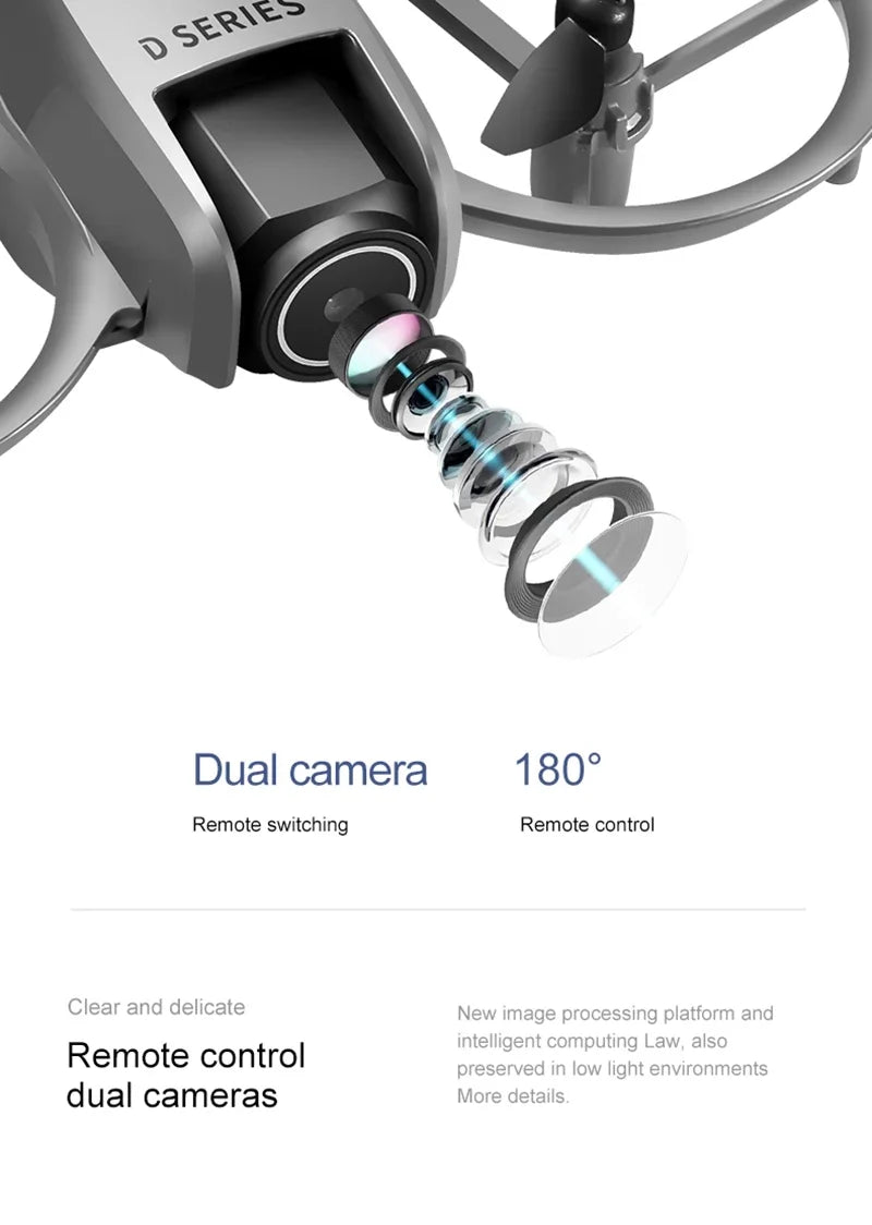 OPPO D16 Drone HD Dual Camera 8K 3 Battery Brushless Motor Optical Flow GPS Positioning Avoidance Drone