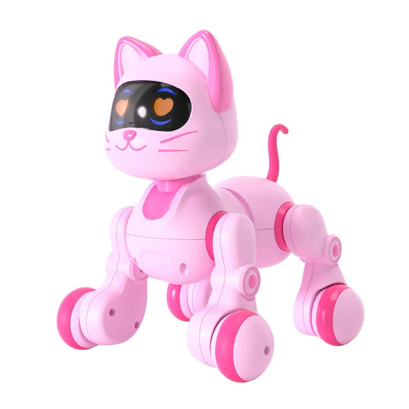 Smart Robot Cat Programmable Intelligent Remote Control Robot Cat Stunt Cat Voice Command Educational Pet