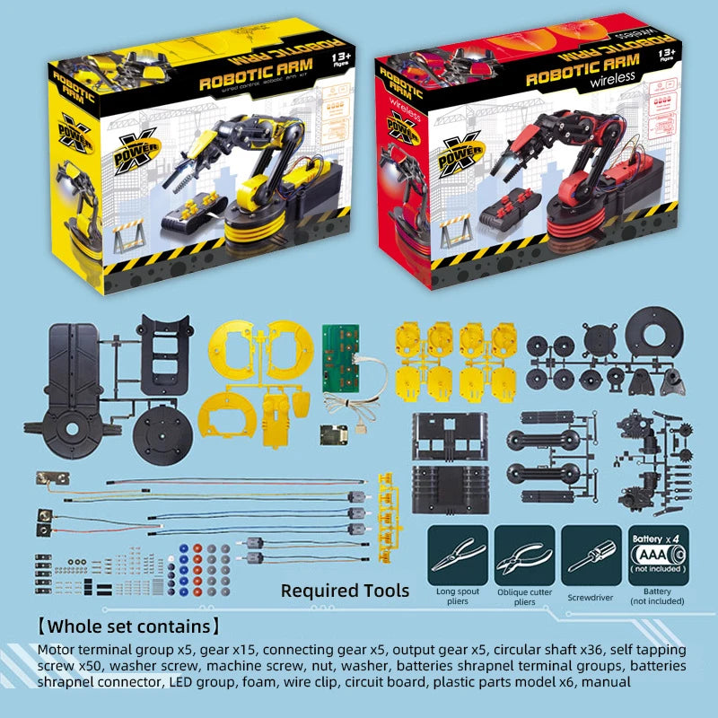 Remote Control Manipulator DIY Electric Scientific Robot Arm Experiment Assembling Children's Educational Toys