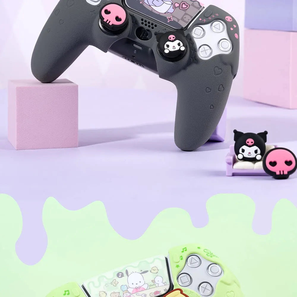 Sanrio Kuromi Ps5 Controller Silicone Cover Anti Slip Protective Case With Cute Thumb Grips Protective Cas For Ps5 Nspro