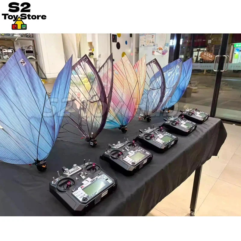 Magical LED RC Butterfly Drone Flying Bionic Insect Toy with Colorful Wings,