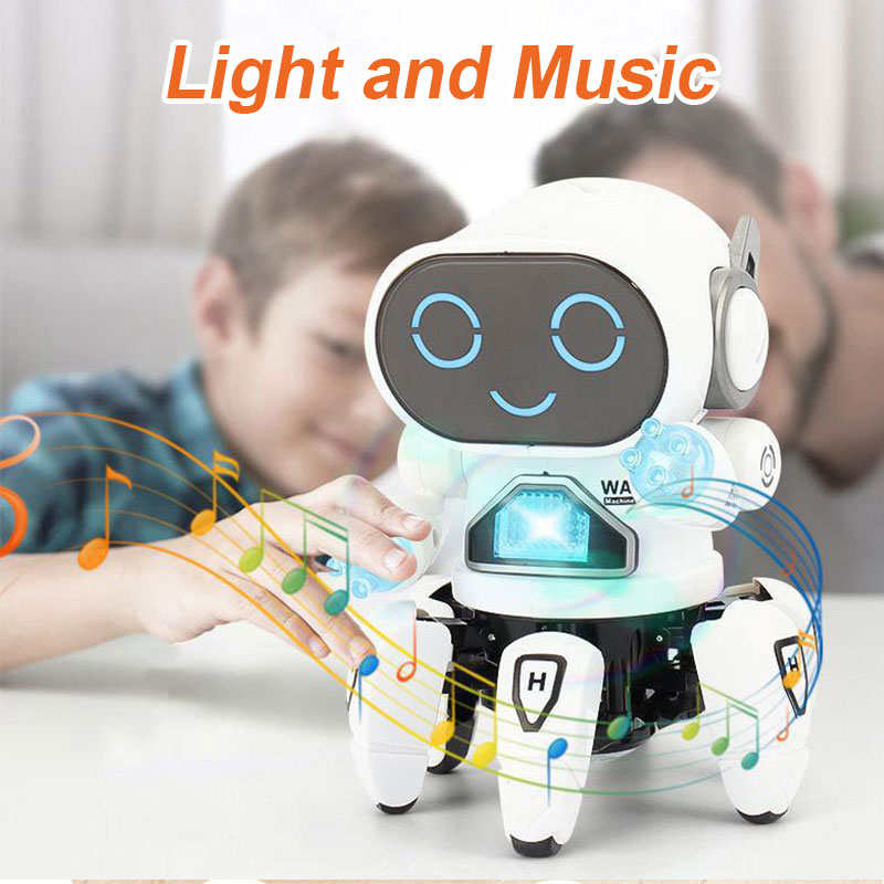 Dance Music 6 Claws Robot Octopus Spider Robots Vehicle Birthday Gift Toys for Children