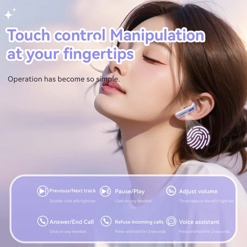 2025 NEW EBL12 Wireless Bluetooth Headset Outdoor Sport Gaming Wireless Headphones Mic Noise Cancelling