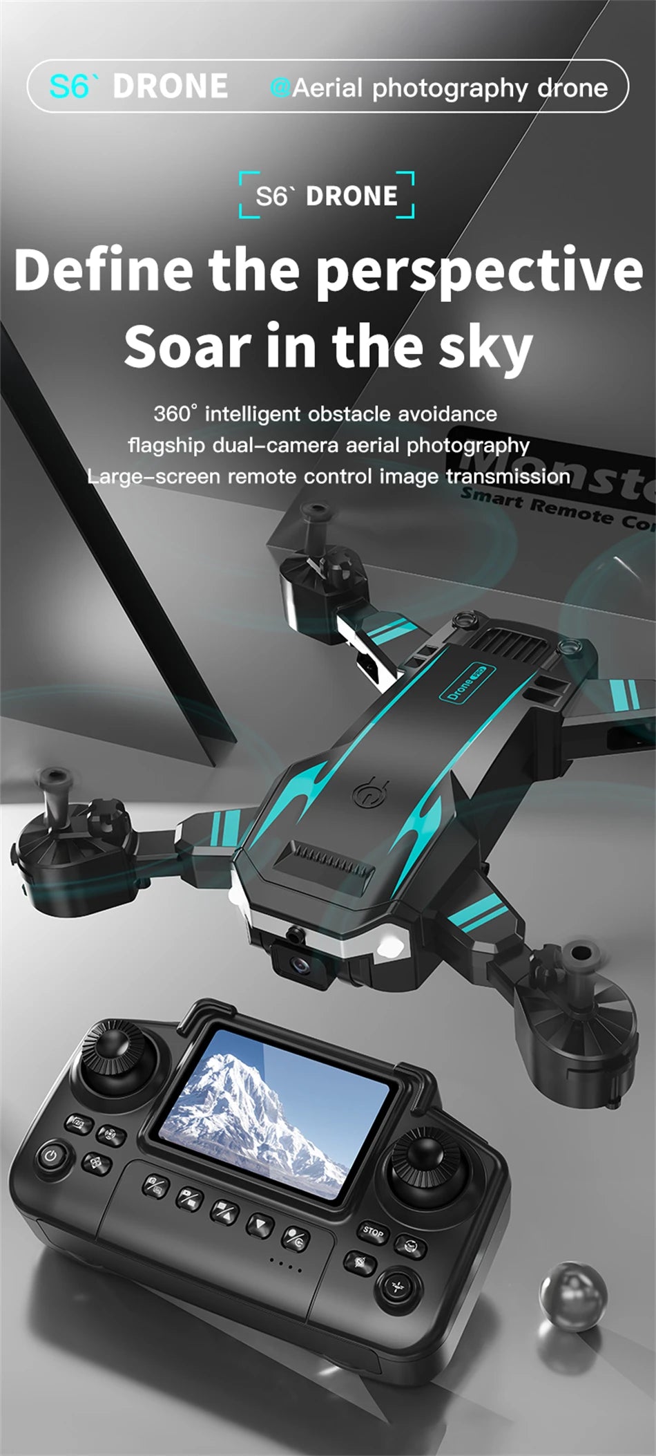 New Hot Sell S6 Drone Profesional 8k 4K HD Camera Optical Flow 5G