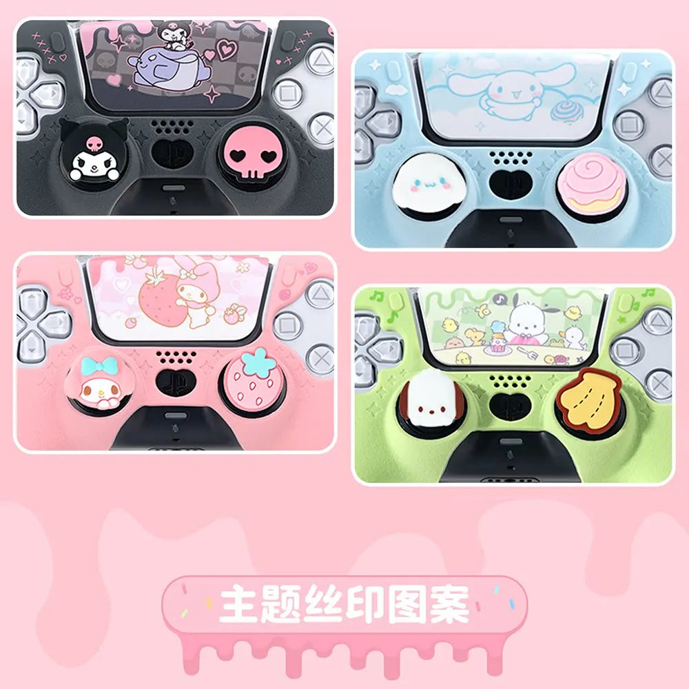 Sanrio Kuromi Ps5 Controller Silicone Cover Anti Slip Protective Case With Cute Thumb Grips Protective Cas For Ps5 Nspro