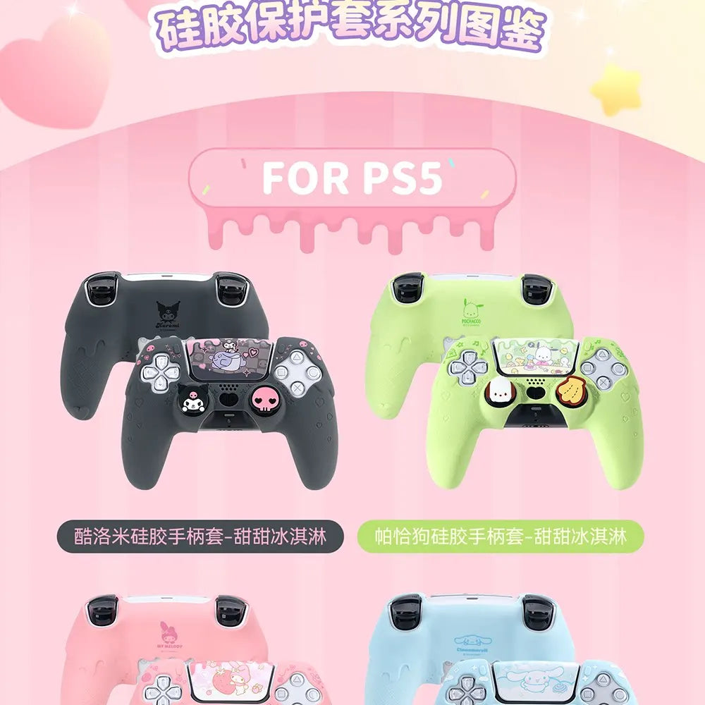 Sanrio Kuromi Ps5 Controller Silicone Cover Anti Slip Protective Case With Cute Thumb Grips Protective Cas For Ps5 Nspro