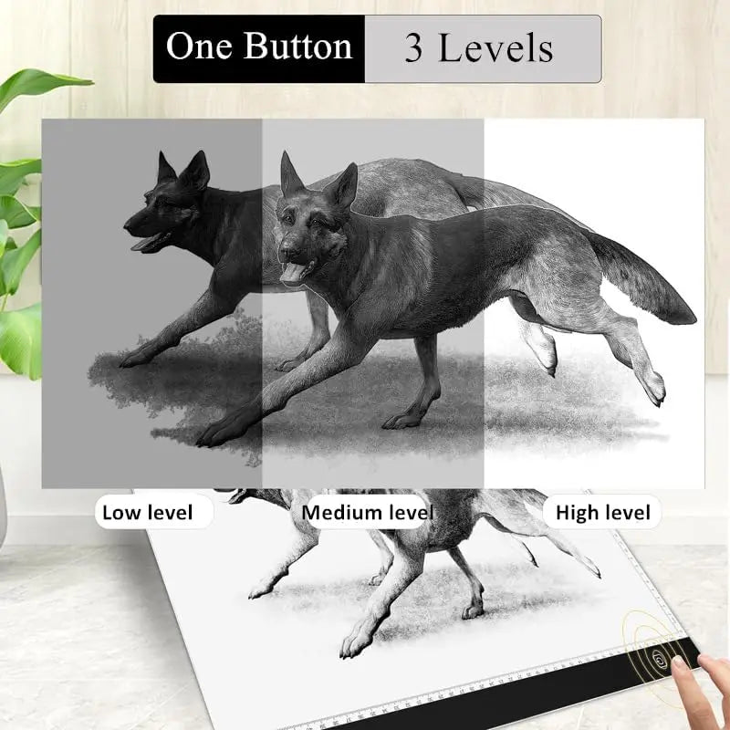 A3 LED Light Pad for Diamond Art,Sketching,Adjustable Brightness,Sketching, Tracing USB Powered Complete Art Light Board Kit