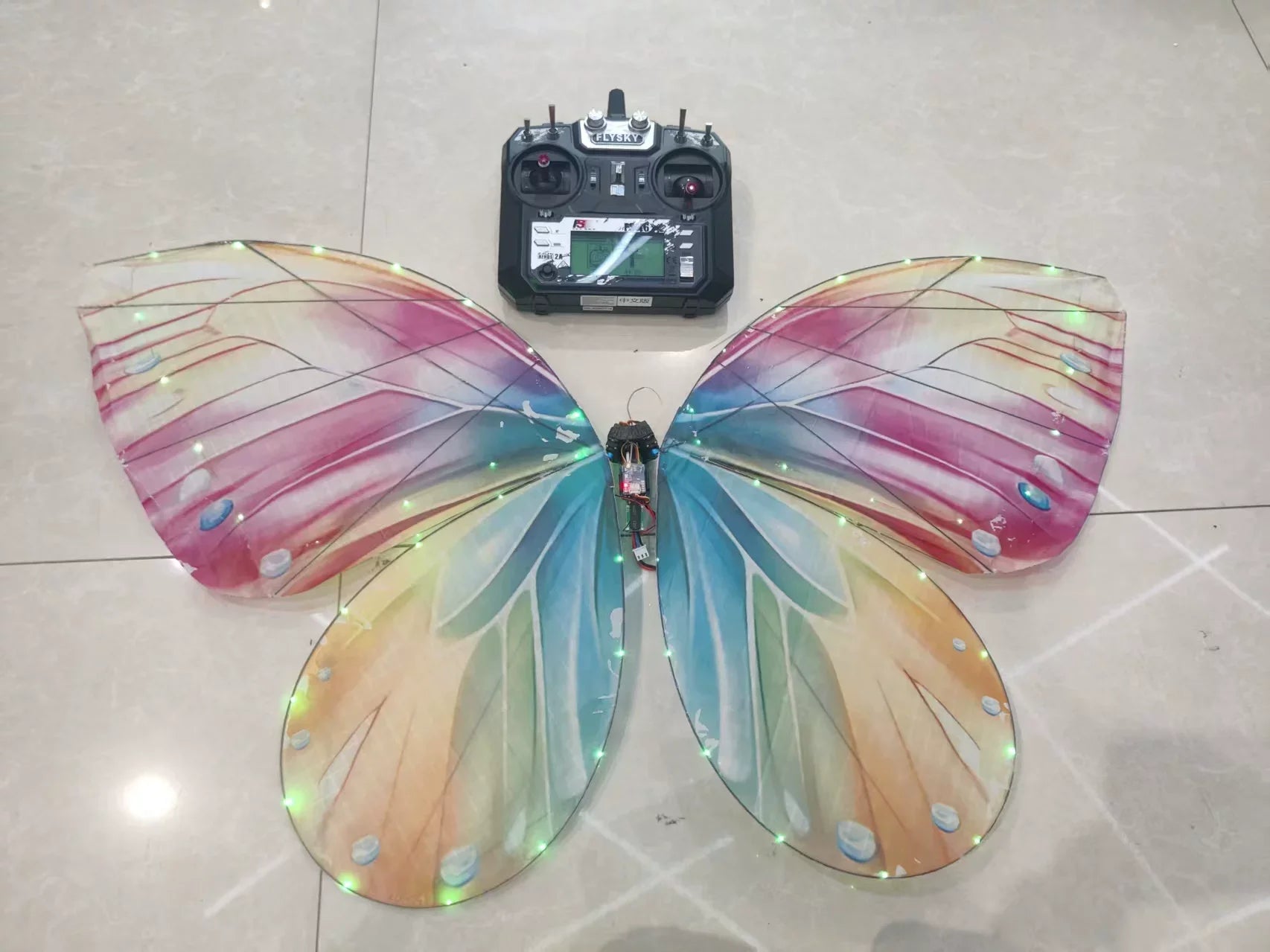 Magical LED RC Butterfly Drone Flying Bionic Insect Toy with Colorful Wings,