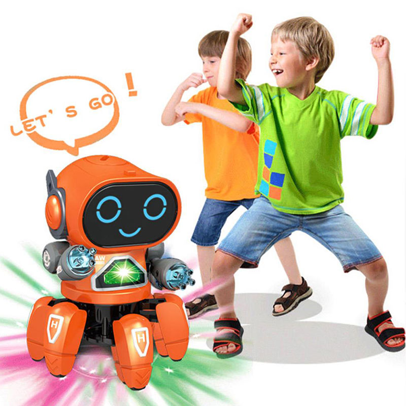 Dance Music 6 Claws Robot Octopus Spider Robots Vehicle Birthday Gift Toys for Children