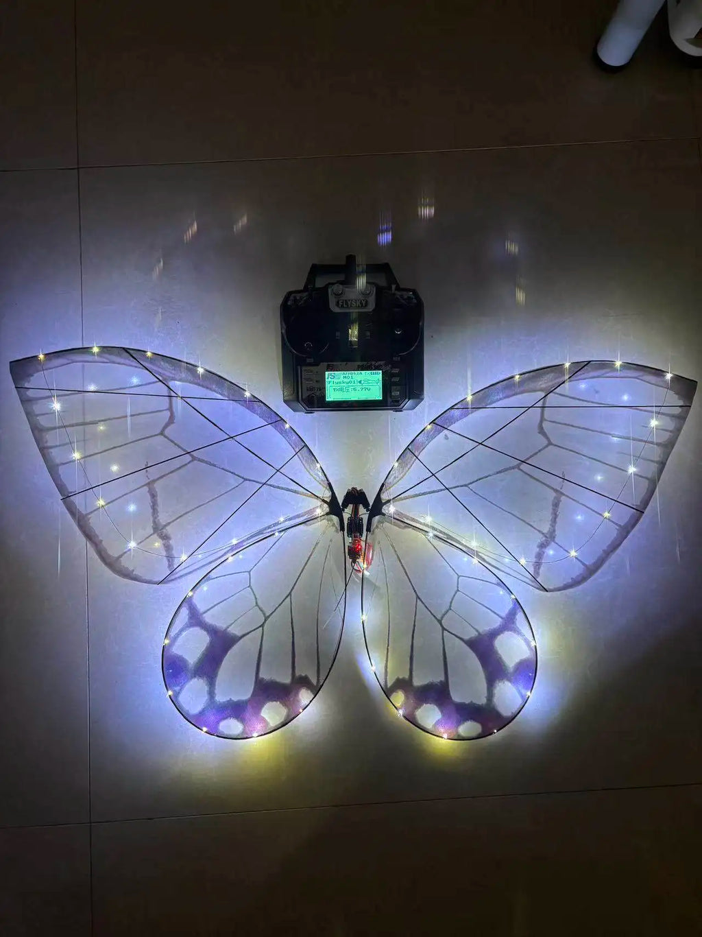 Magical LED RC Butterfly Drone Flying Bionic Insect Toy with Colorful Wings,