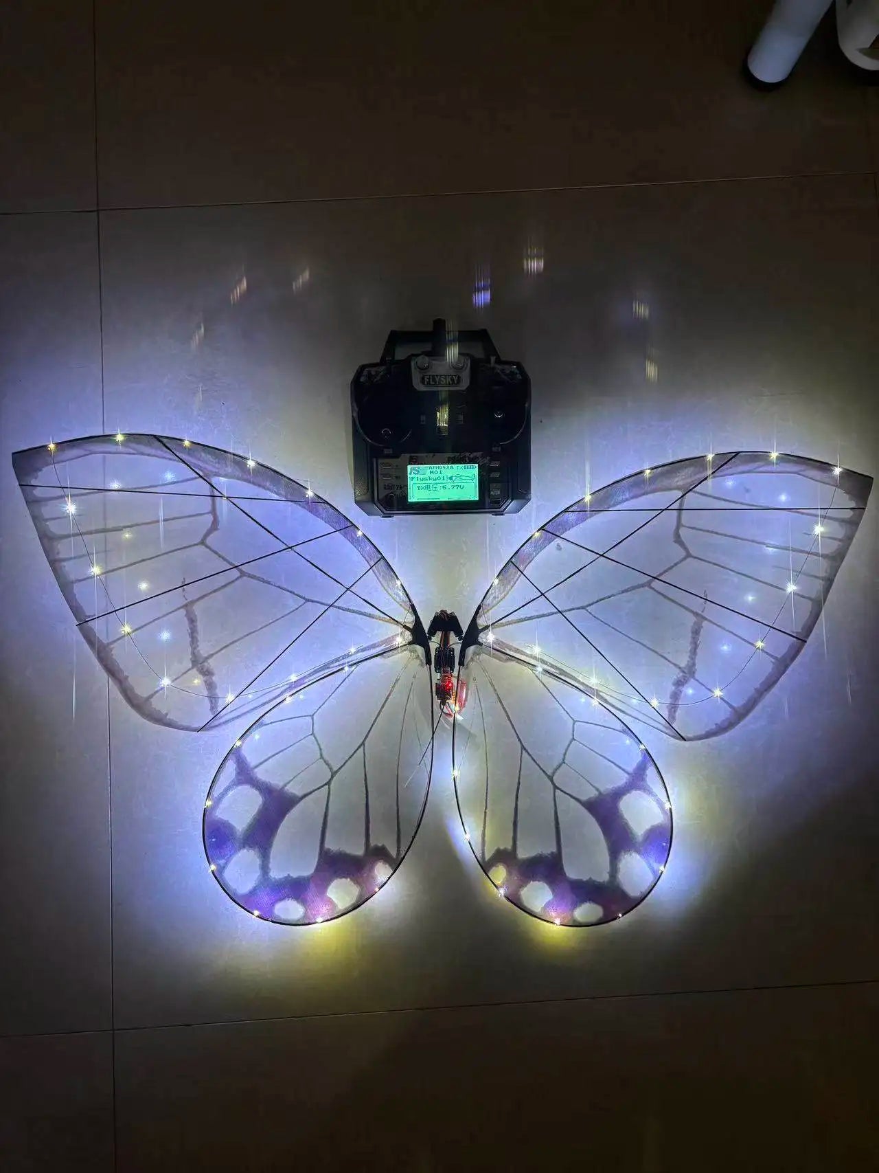 Magical LED RC Butterfly Drone Flying Bionic Insect Toy with Colorful Wings,