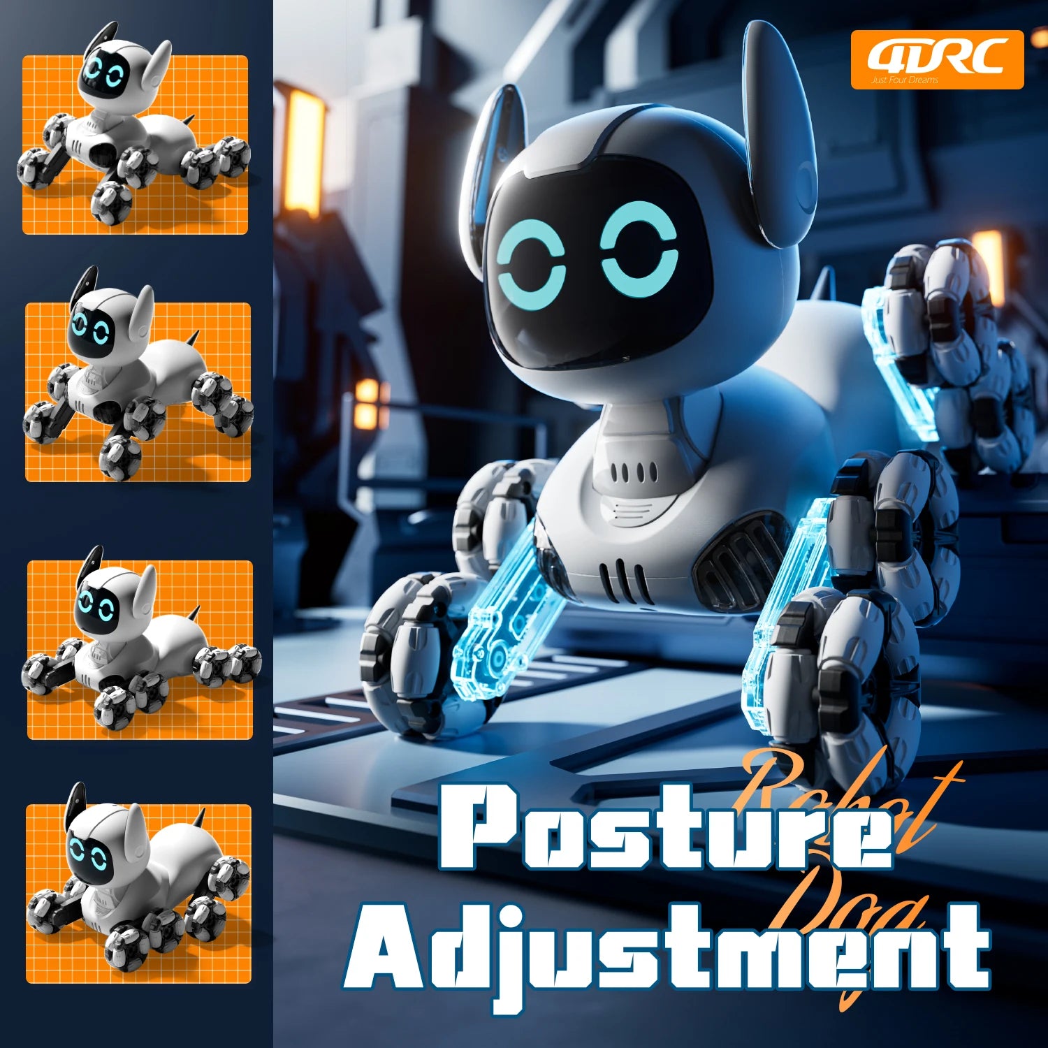 8WD Intelligent Remote Control Robot Dog Touch-sense Music Stunt RC Car Electric Radio Control