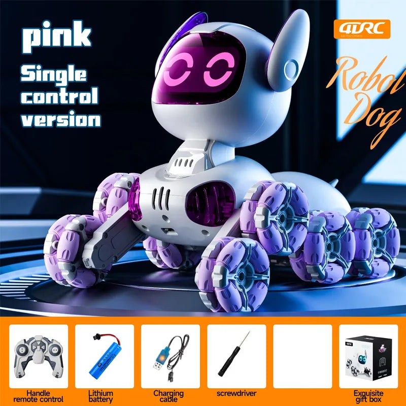 Y9 Intelligent Remote Control Robot Dog Electronic Stunt Rc Cars  with Light & LED Eyes Touch-sense Electric Toys for Boys Kids
