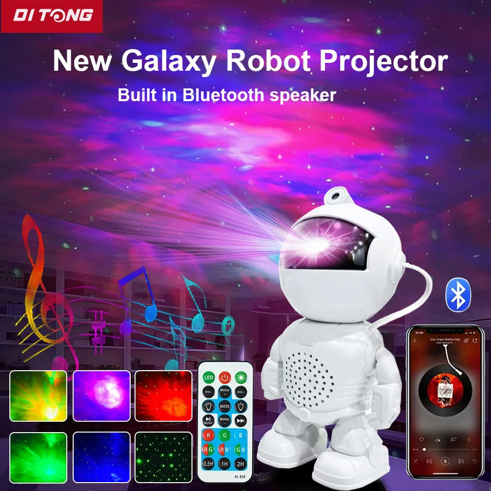 Galaxy Star Astronaut Projector Light Starry Sky Porjectors Lamp Decoration Bedroom Room Nebula LED Night Light