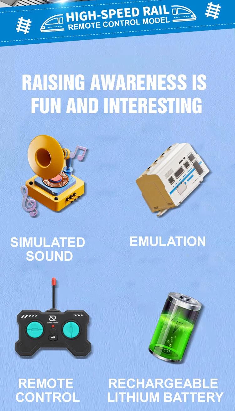 Simplified Operation Model Of High-Speed Train Simulation Remote Control Car Sound And Light