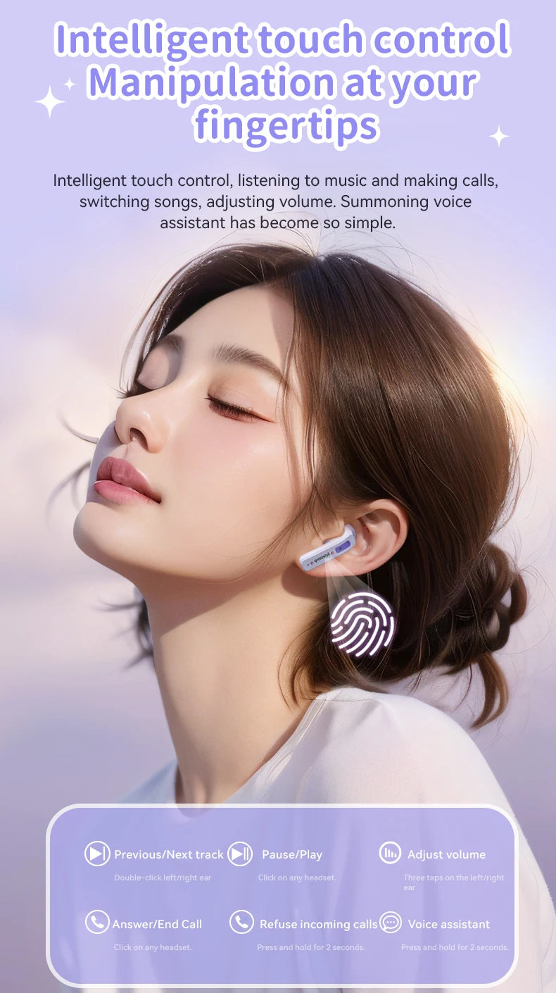2025 NEW EBL12 Wireless Bluetooth Headset Outdoor Sport Gaming Wireless Headphones Mic Noise Cancelling